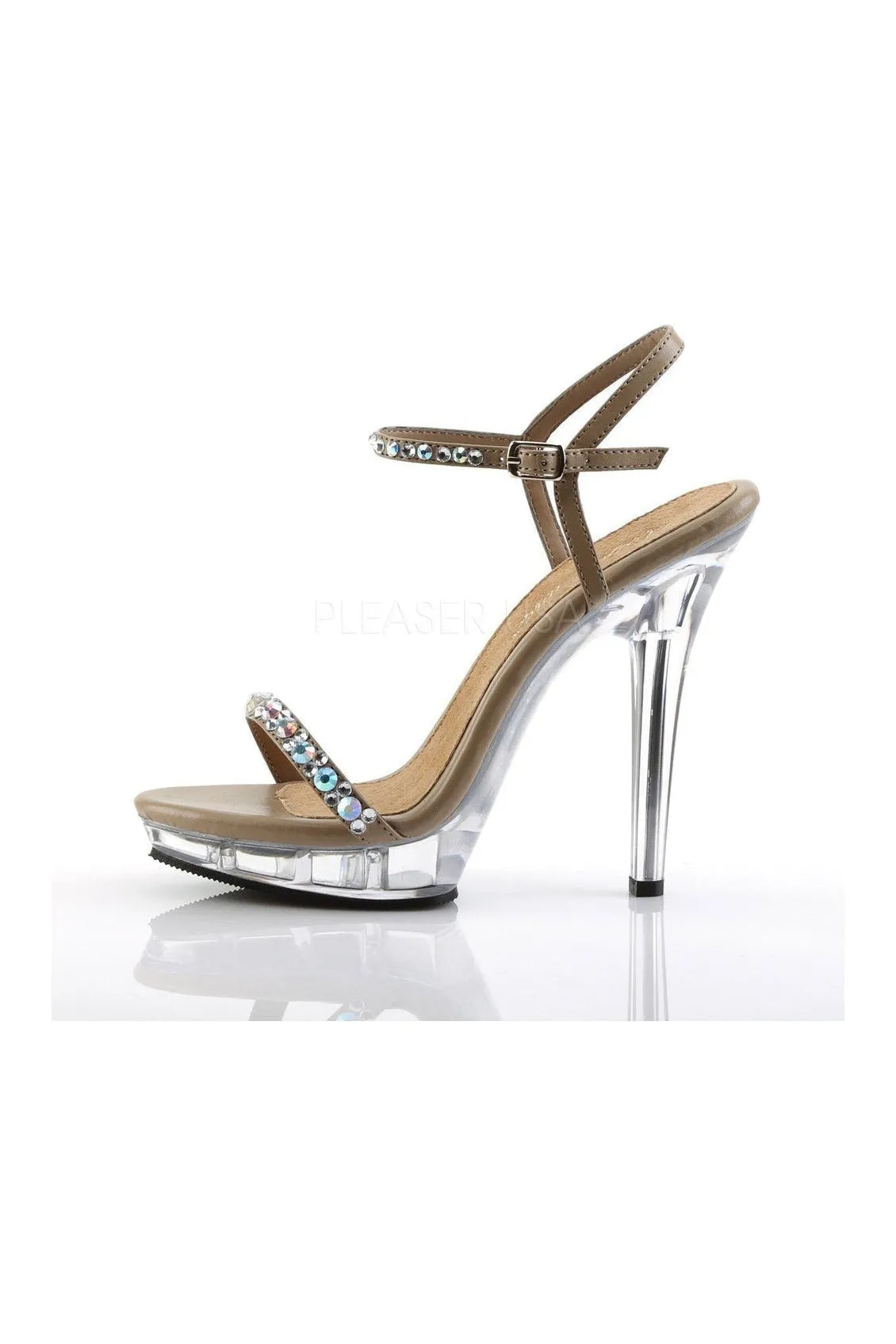 LIP-131 Sandal | Clear Faux Leather