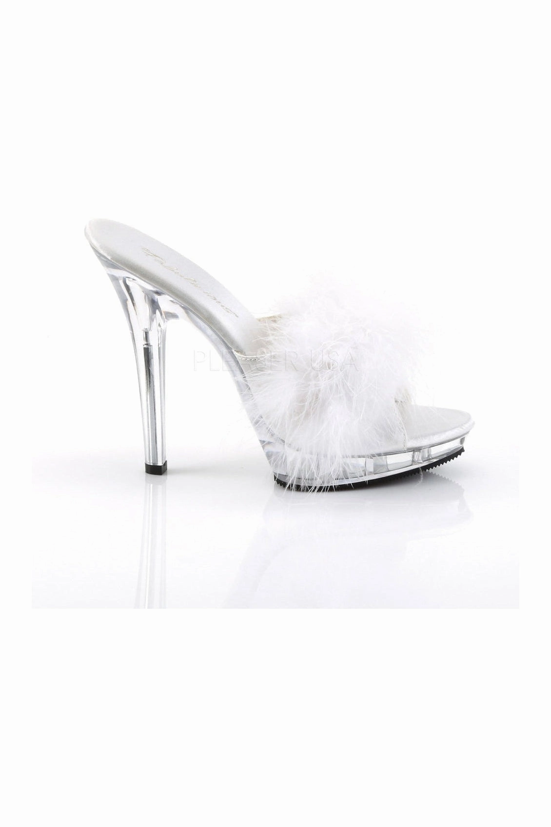 LIP-101-8 Mule | Clear Genuine Satin