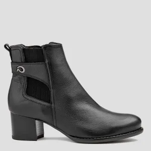 LUCA 05 - BLACK LEATHER ANKLE BOOTS FS