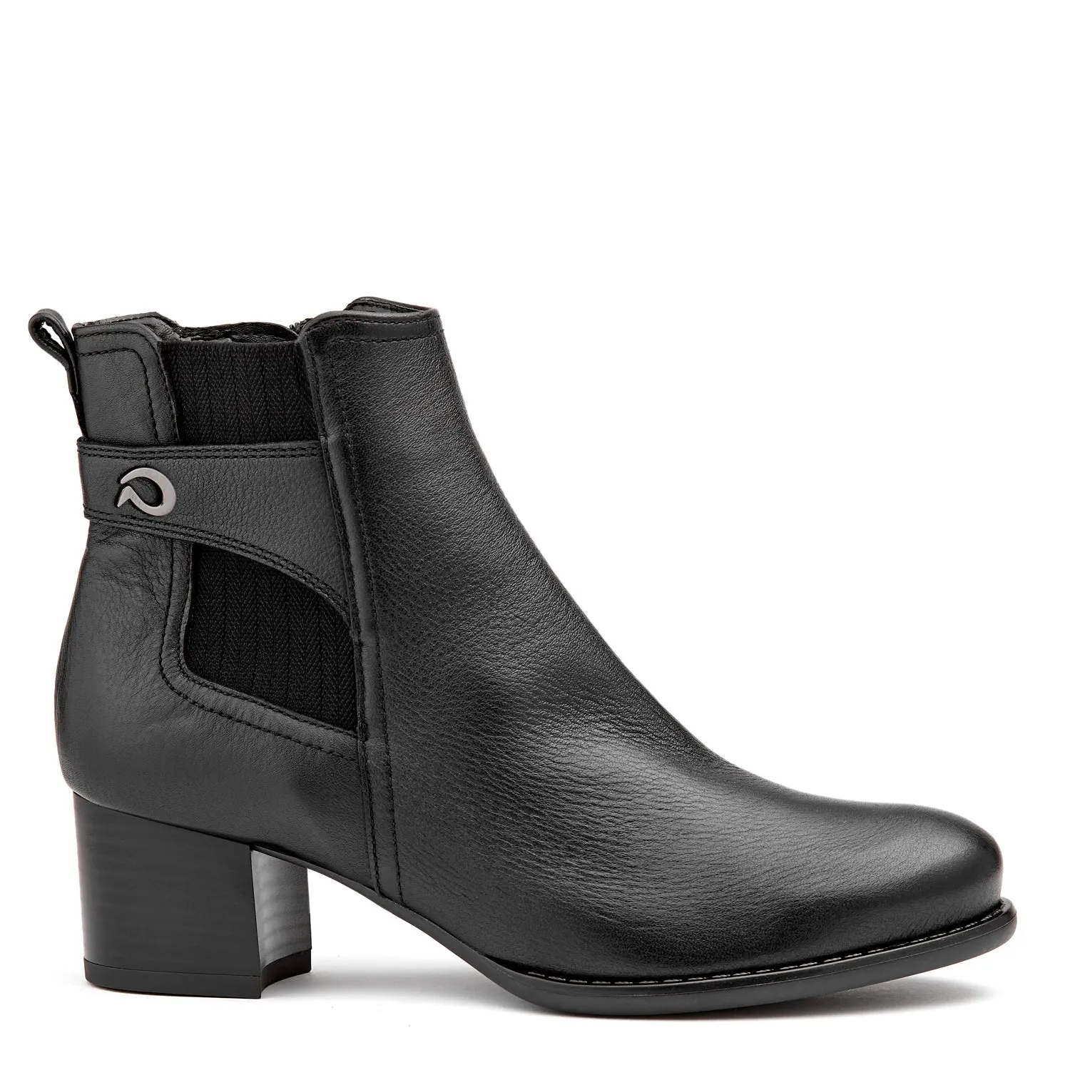 LUCA 05 - BLACK LEATHER ANKLE BOOTS FS