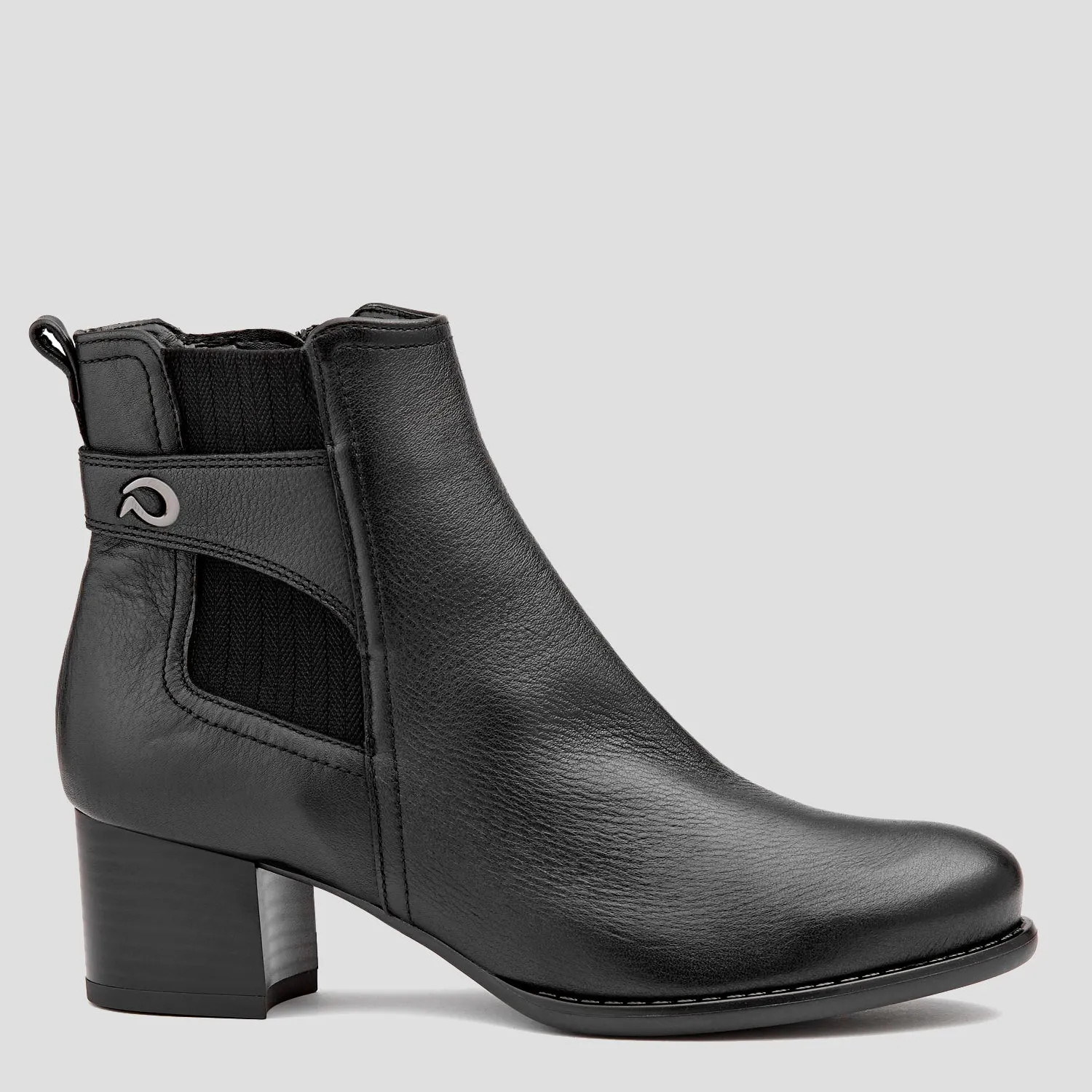 LUCA 05 - BLACK LEATHER ANKLE BOOTS FS