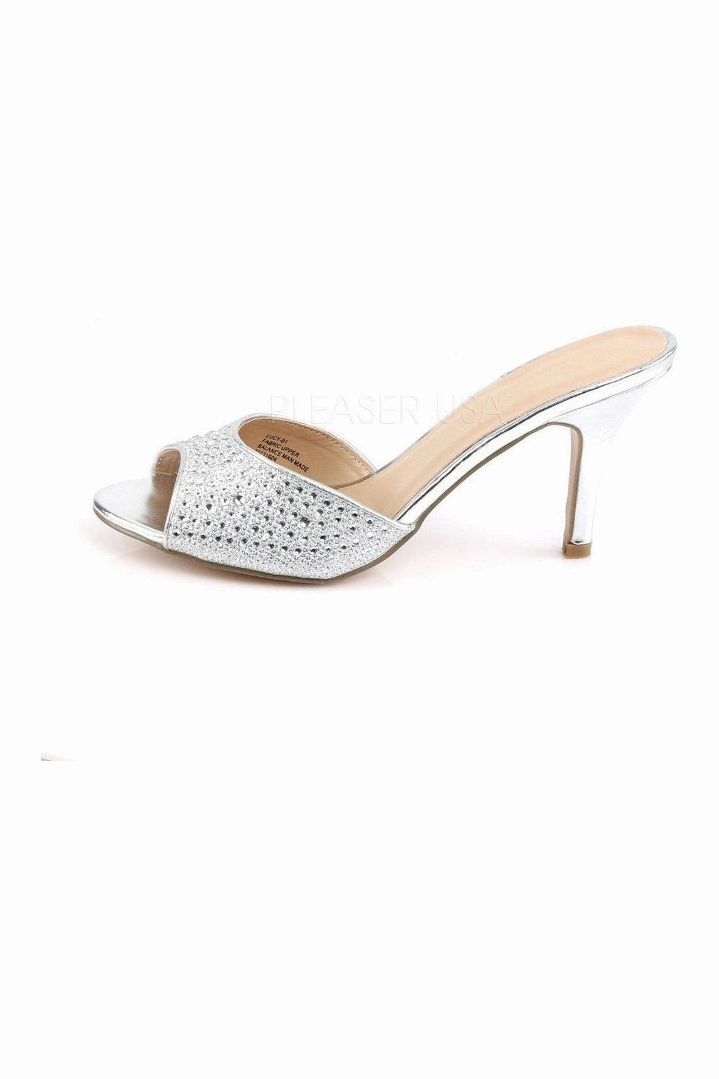 LUCY-01 Slide | Silver Fabric