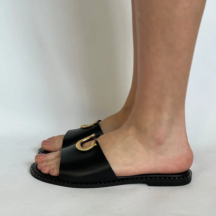 MAKIS KOTRIS 04-403 BLACK SLIDES