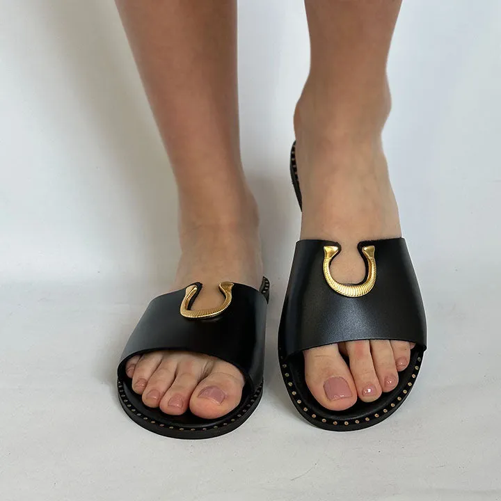 MAKIS KOTRIS 04-403 BLACK SLIDES