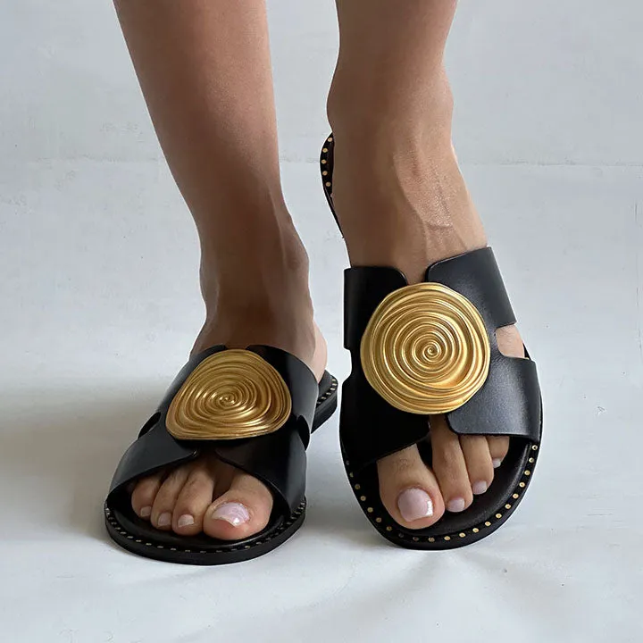 MAKIS KOTRIS 04-631 BLACK SLIDES