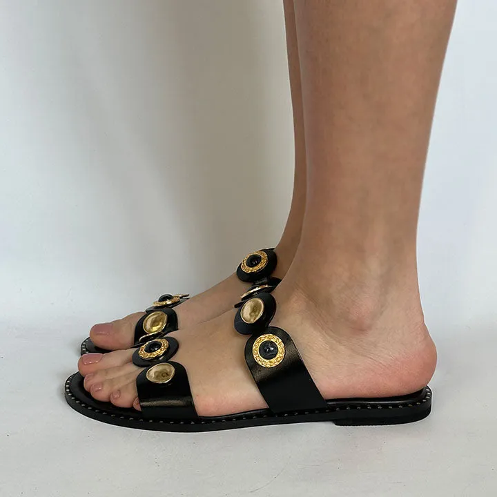 MAKIS KOTRIS 04-858 BLACK SLIDES