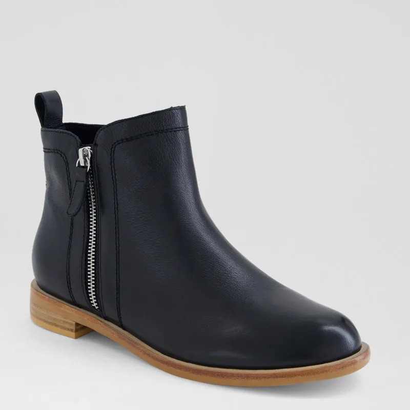 MCTEAL XW - BLACK LEATHER -NATURAL HEEL