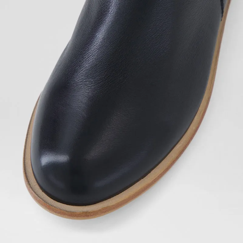 MCTEAL XW - BLACK LEATHER -NATURAL HEEL