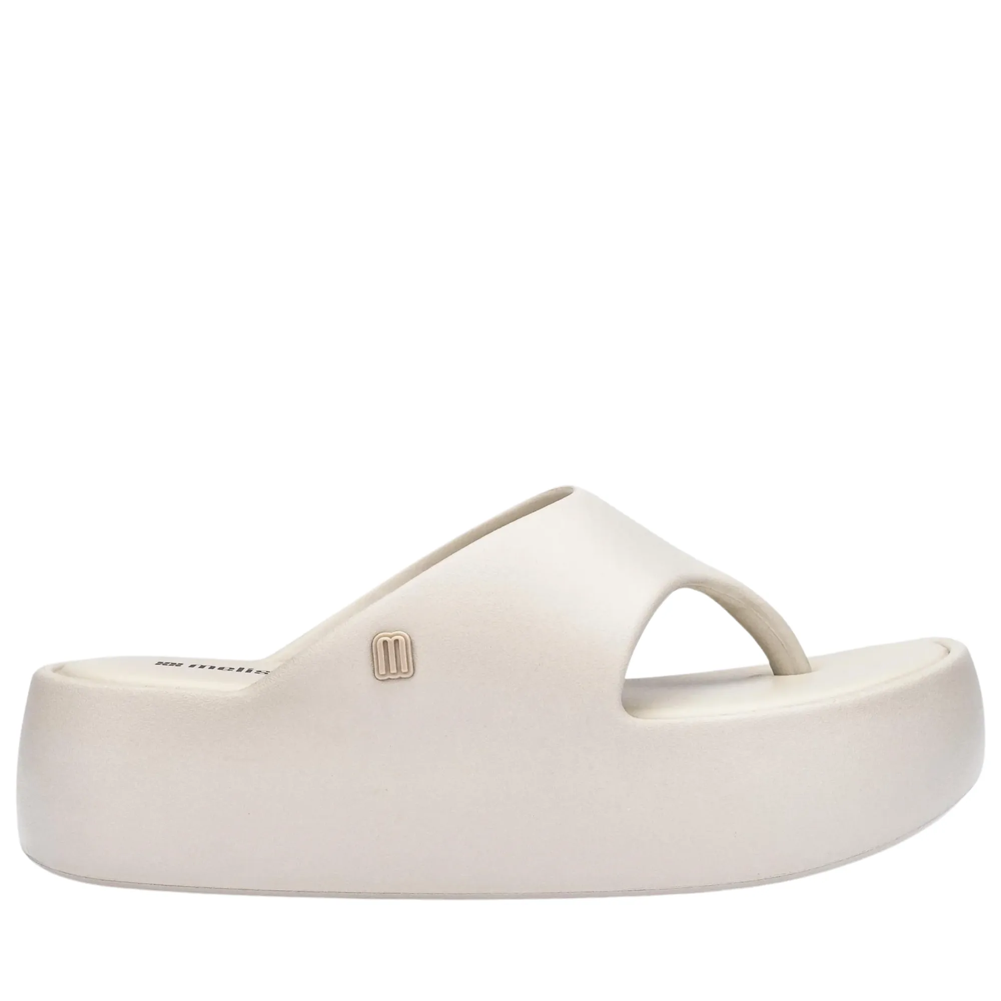 MELISSA FREE FUZZY PLATFORM AD BEIGE SLIDES