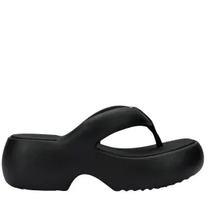 MELISSA FREE FUZZY PLATFORM AD BLACK SLIDES