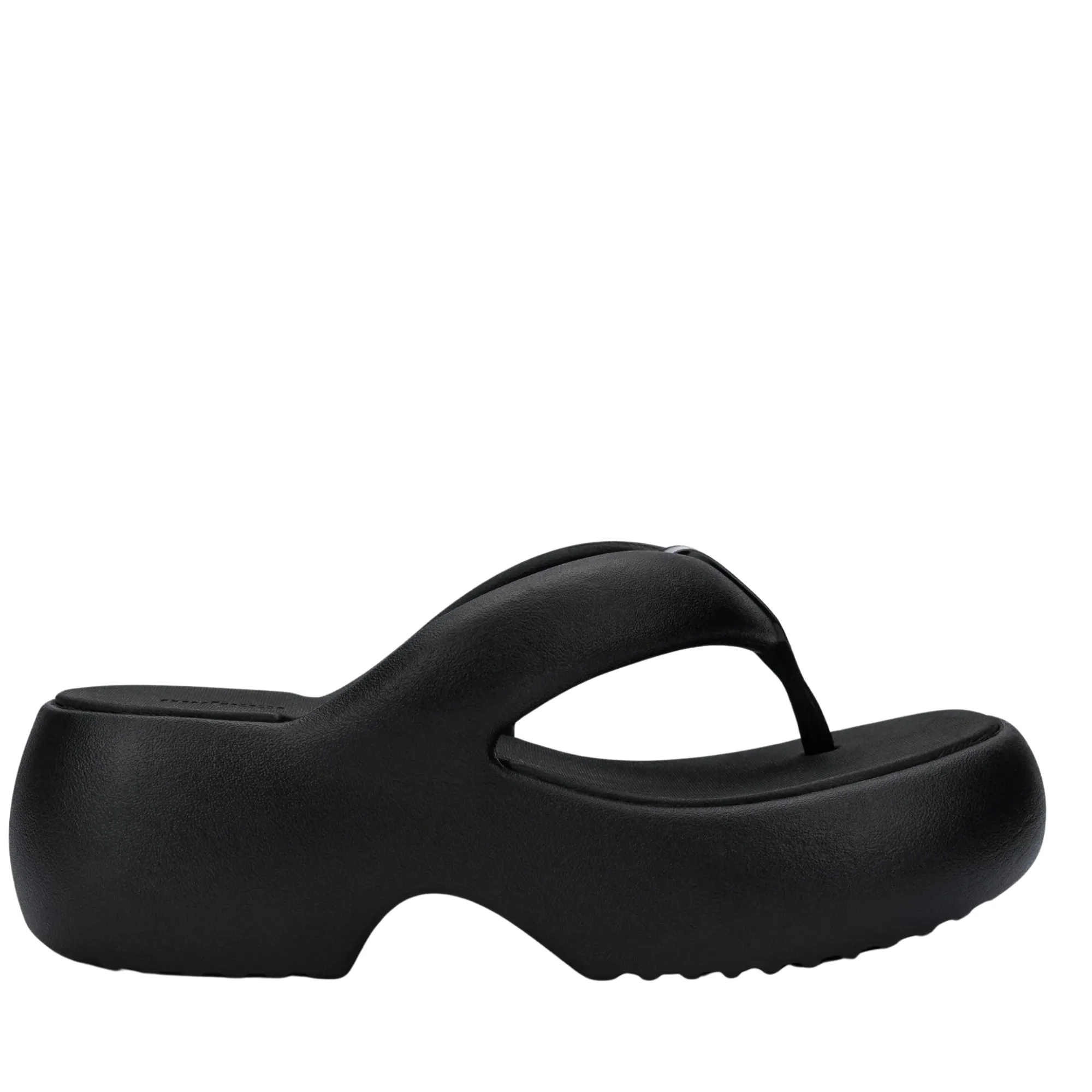 MELISSA FREE FUZZY PLATFORM AD BLACK SLIDES