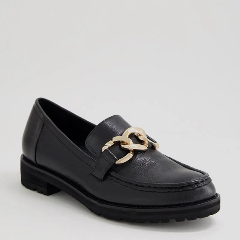 MISIMA W - BLACK LEATHER-BLACK HEEL