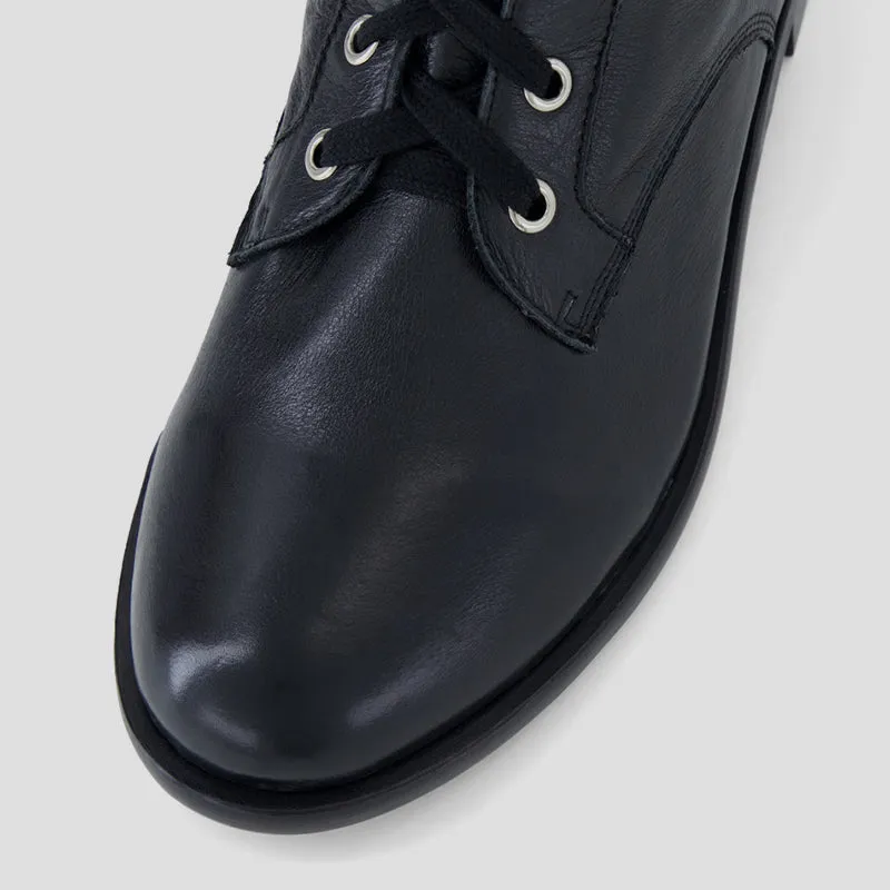 MOHINI XW - BLACK-BLACK LEATHER HEEL