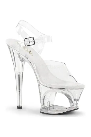 MOON-708 Platform Sandal  | Clear Vinyl