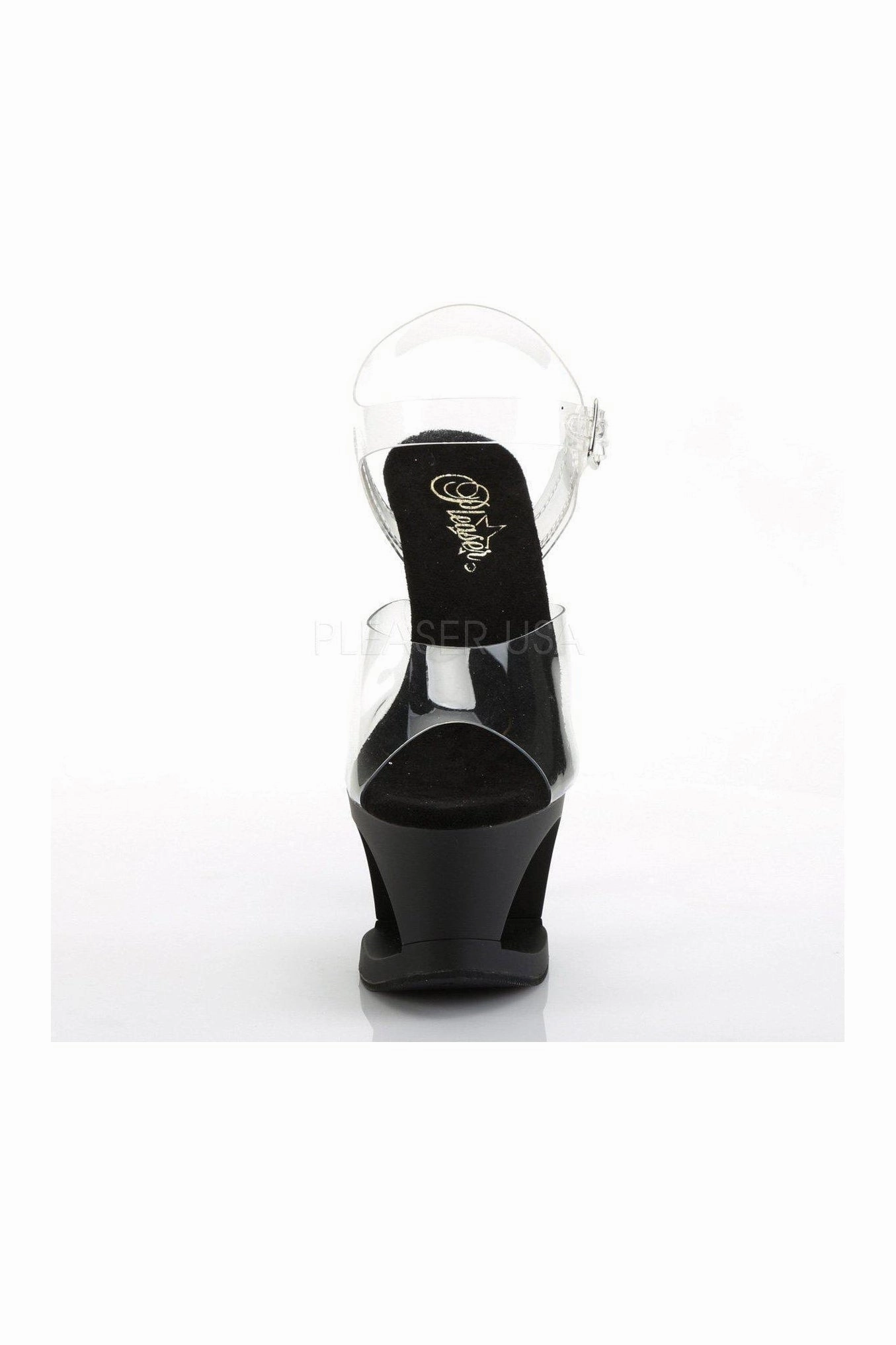 MOON-708 Platform Sandals | Black Vinyl