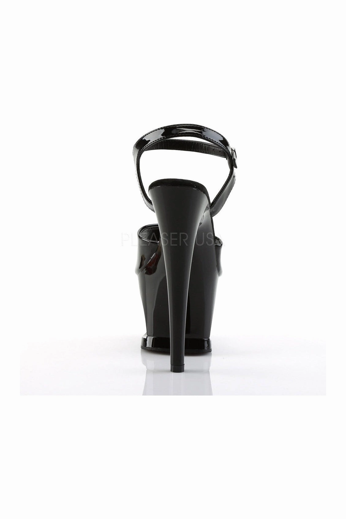 MOON-709 Platform Sandal  | Black Patent