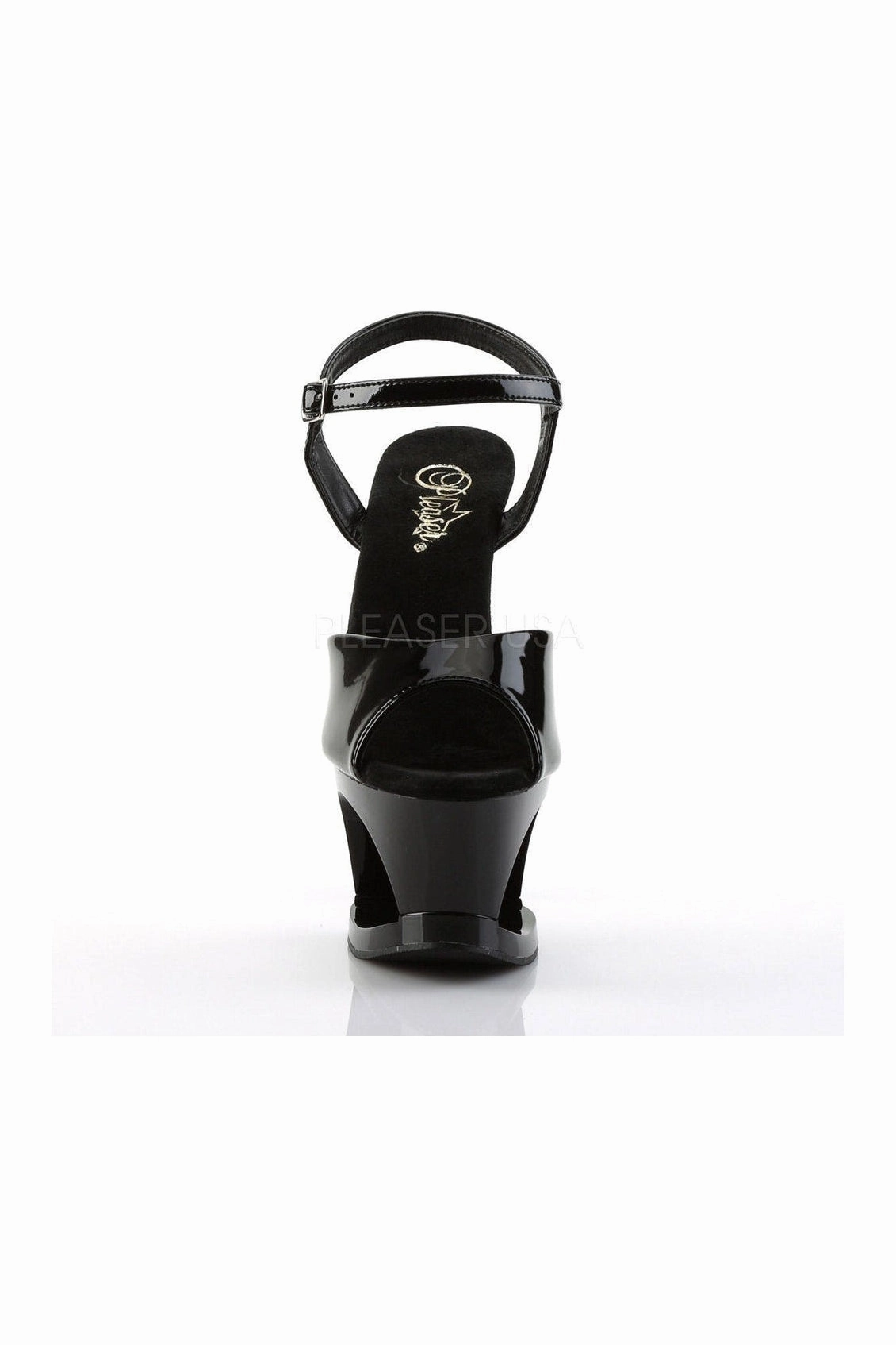 MOON-709 Platform Sandal  | Black Patent