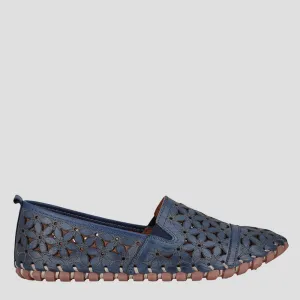MURIEL - NAVY LEATHER FS