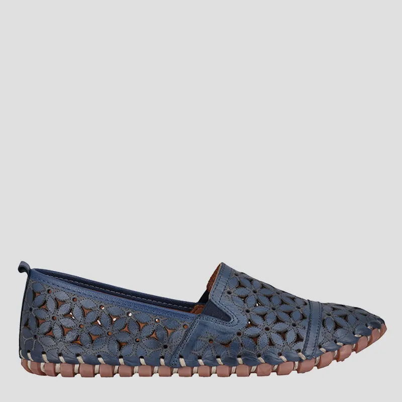 MURIEL - NAVY LEATHER FS