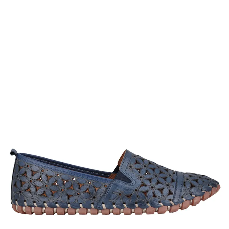MURIEL - NAVY LEATHER FS