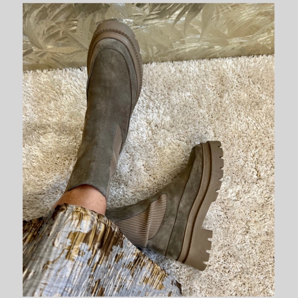 MY GIRL AND ME SUEDE - DK TAUPE (ARMY)
