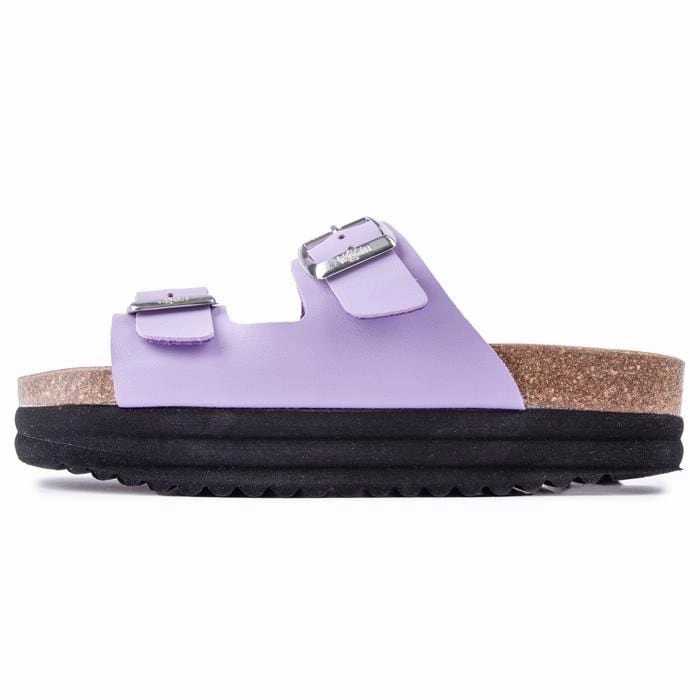Plum Women's Vegan Footbed Sandals | Lilac