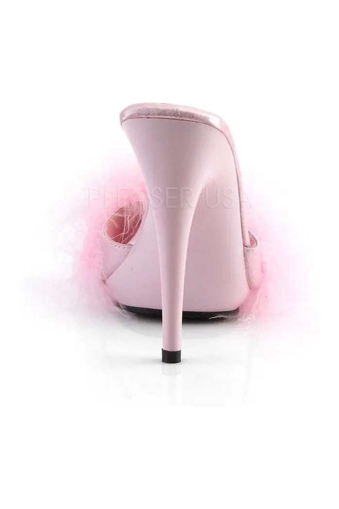 POISE-501F Slide | Pink Genuine Satin