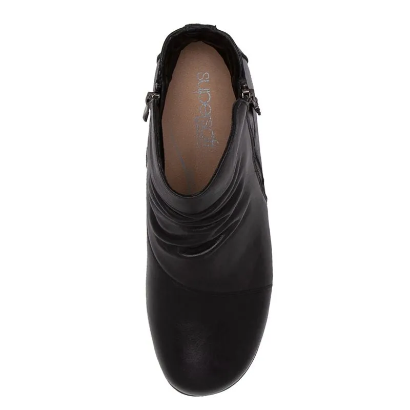 POSSITION - BLACK LEATHER ANKLE BOOTS