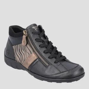 R3498 - BLACK KOMBI LEATHER