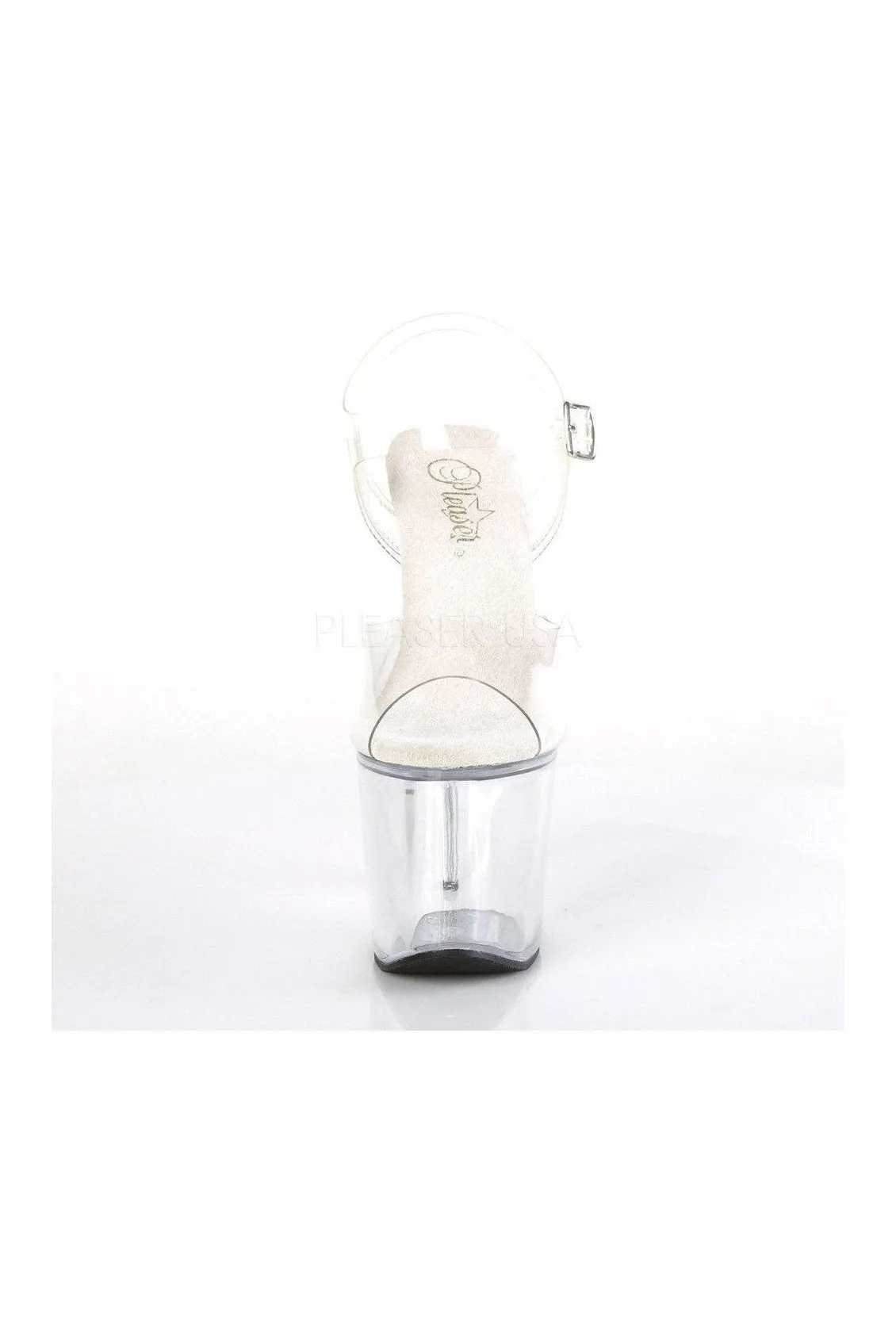 RADIANT-708 Platform Sandals | Clear Vinyl