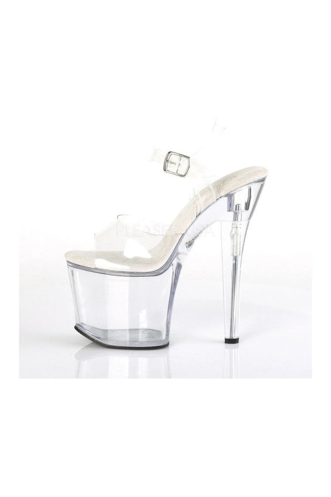 RADIANT-708 Platform Sandals | Clear Vinyl