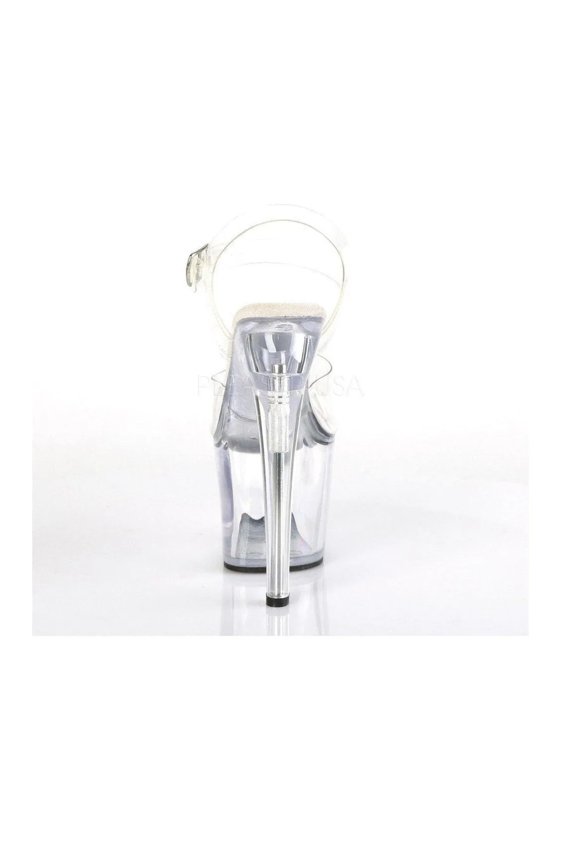 RADIANT-708 Platform Sandals | Clear Vinyl