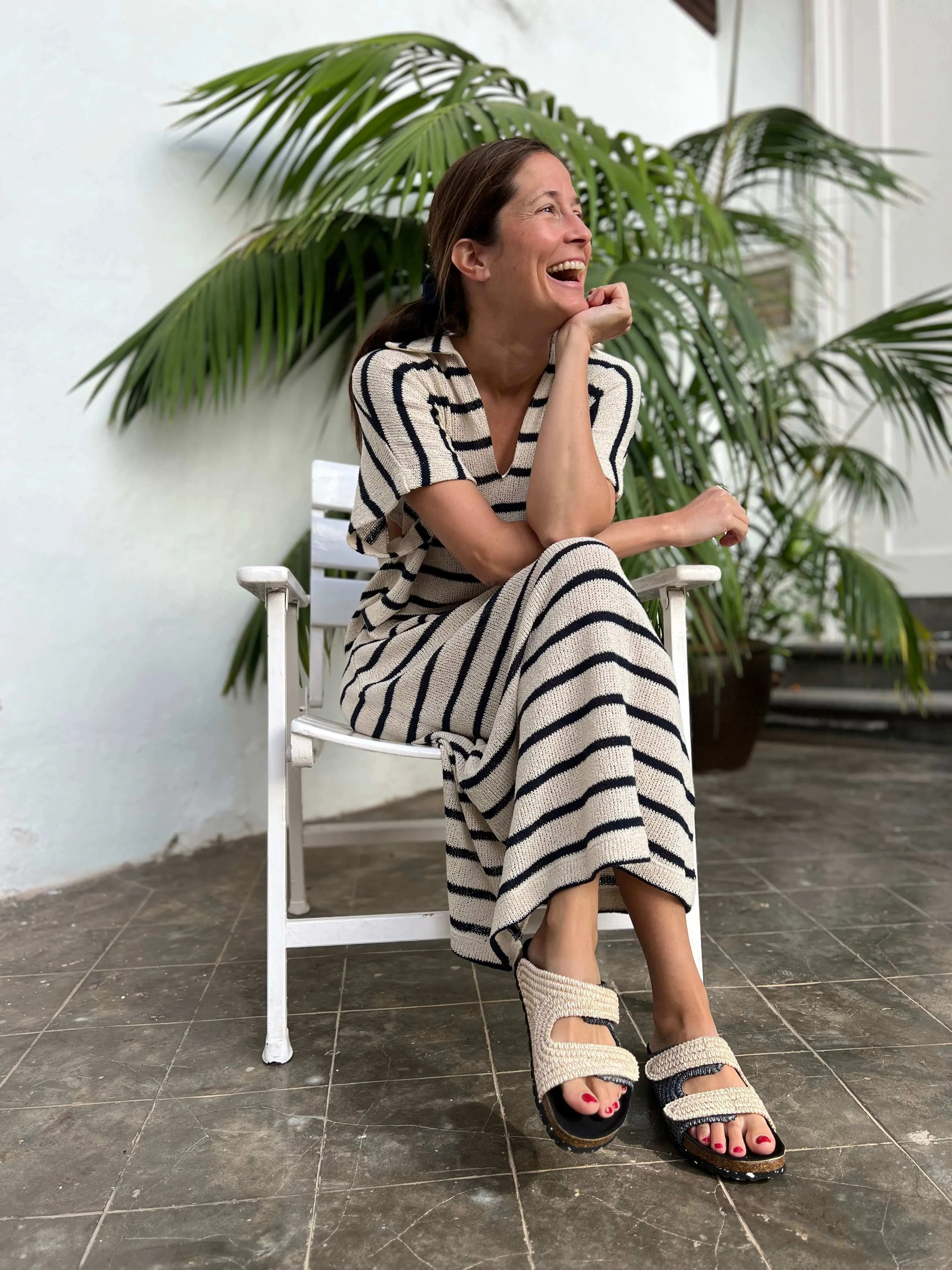 Rafia Sandals | Natural & Black