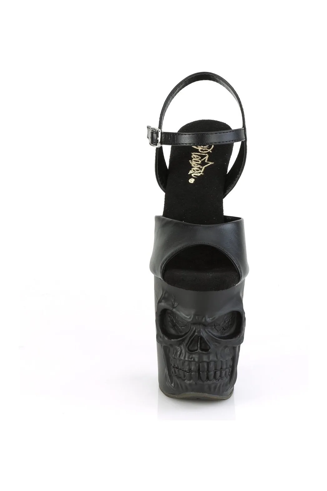 RAPTURE-809 Sandal | Black Faux Leather