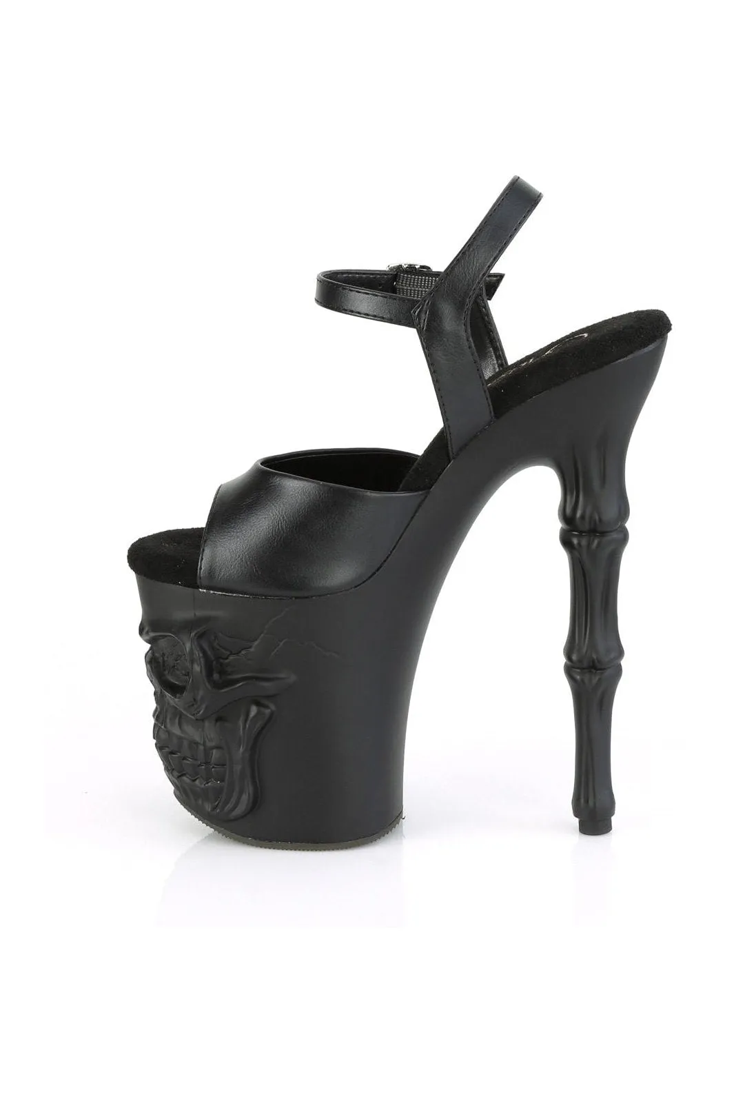 RAPTURE-809 Sandal | Black Faux Leather