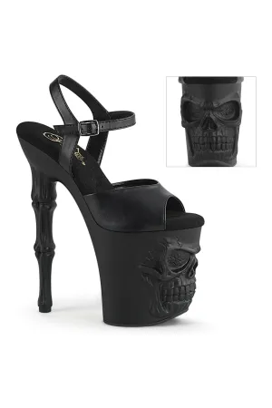 RAPTURE-809 Sandal | Black Faux Leather