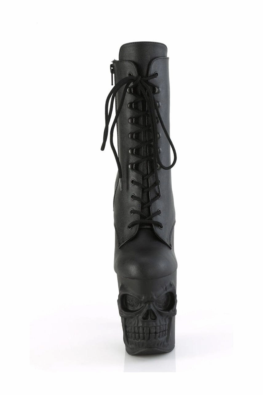 RAPTURE-1020 Black Faux Leather Ankle Boot