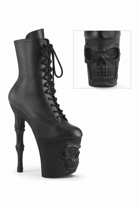 RAPTURE-1020 Black Faux Leather Ankle Boot