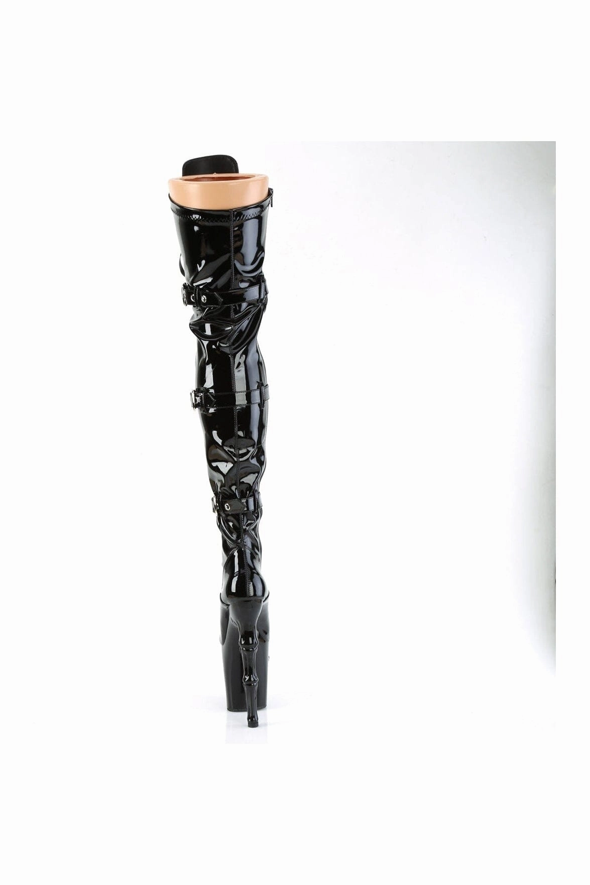 RAPTURE-3028 Black Patent Thigh Boot
