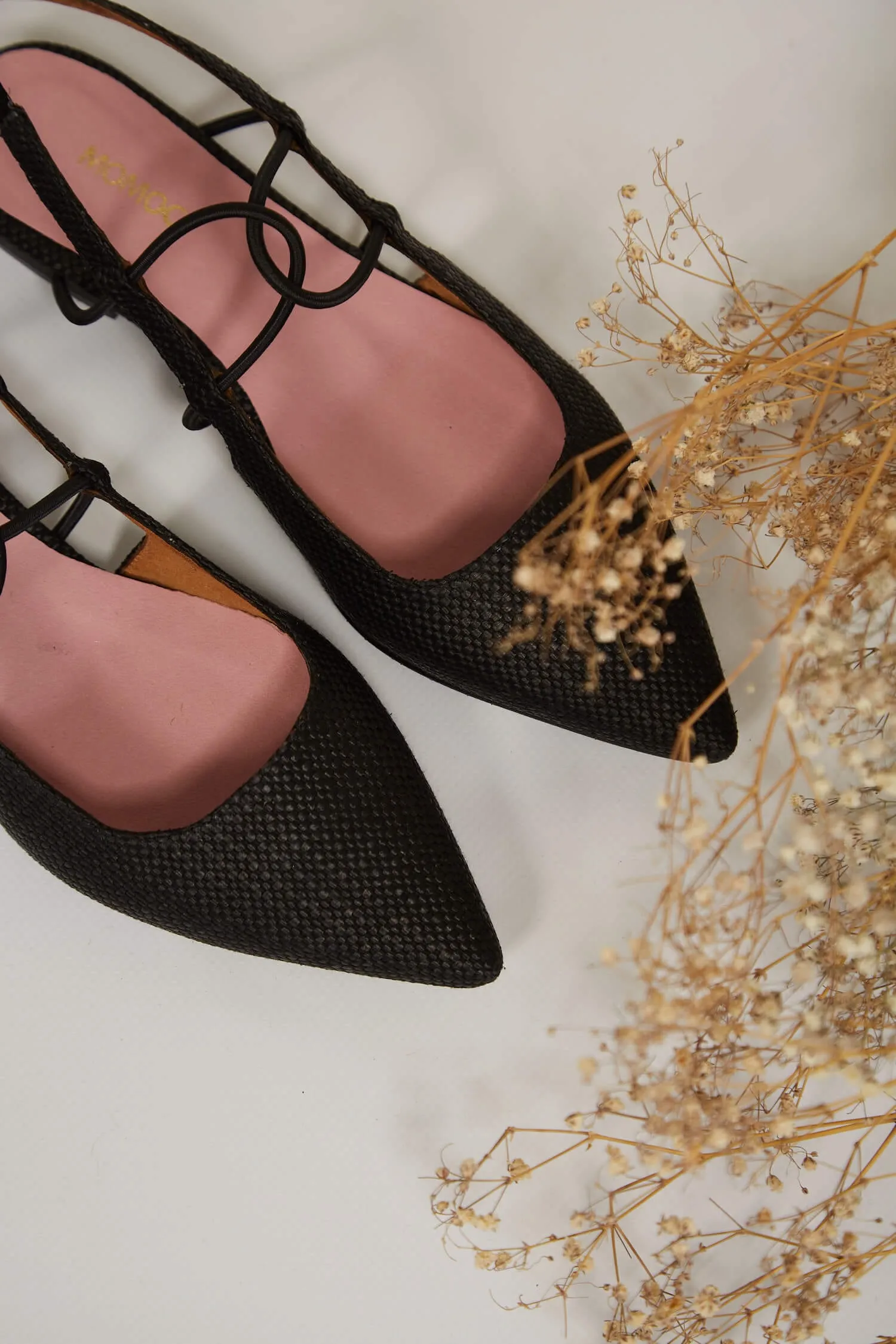 Sandalias Eco Suede Vegan Slingback Pumps | Black