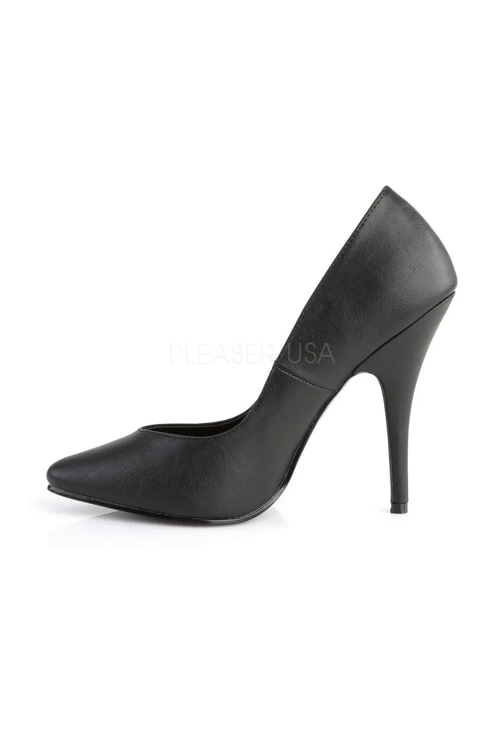 SEDUCE-420V Pump  | Black Faux Leather