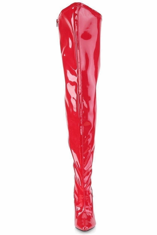 SEDUCE-3000WC Wide Calf Boot | Red Patent