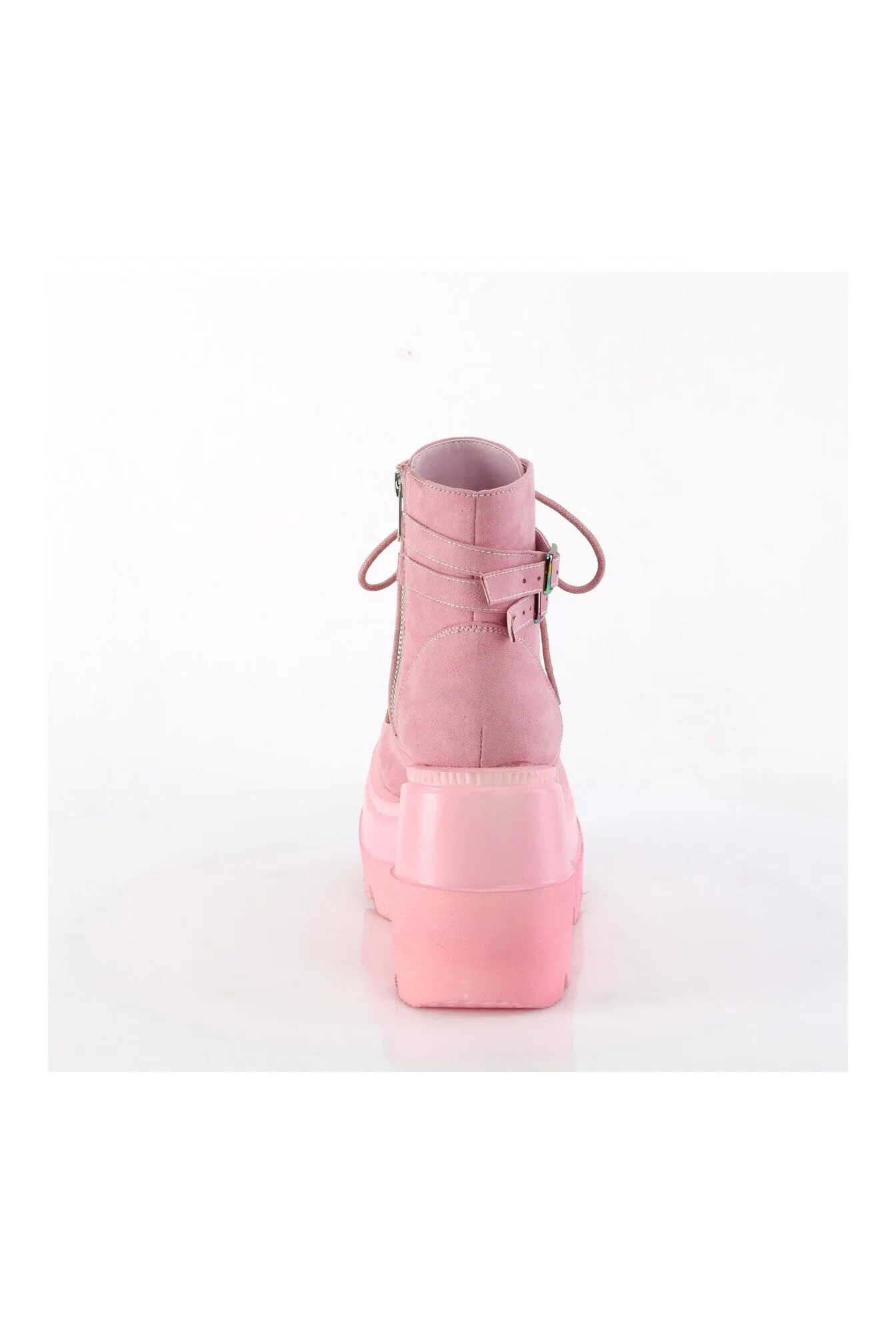 SHAKER-52 Pink Vegan Suede Ankle Boot