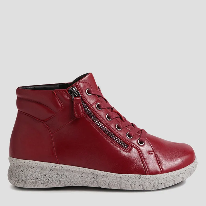 SHAUNAT XF - PINOT LEATHER LACE UP ANKLE BOOTS