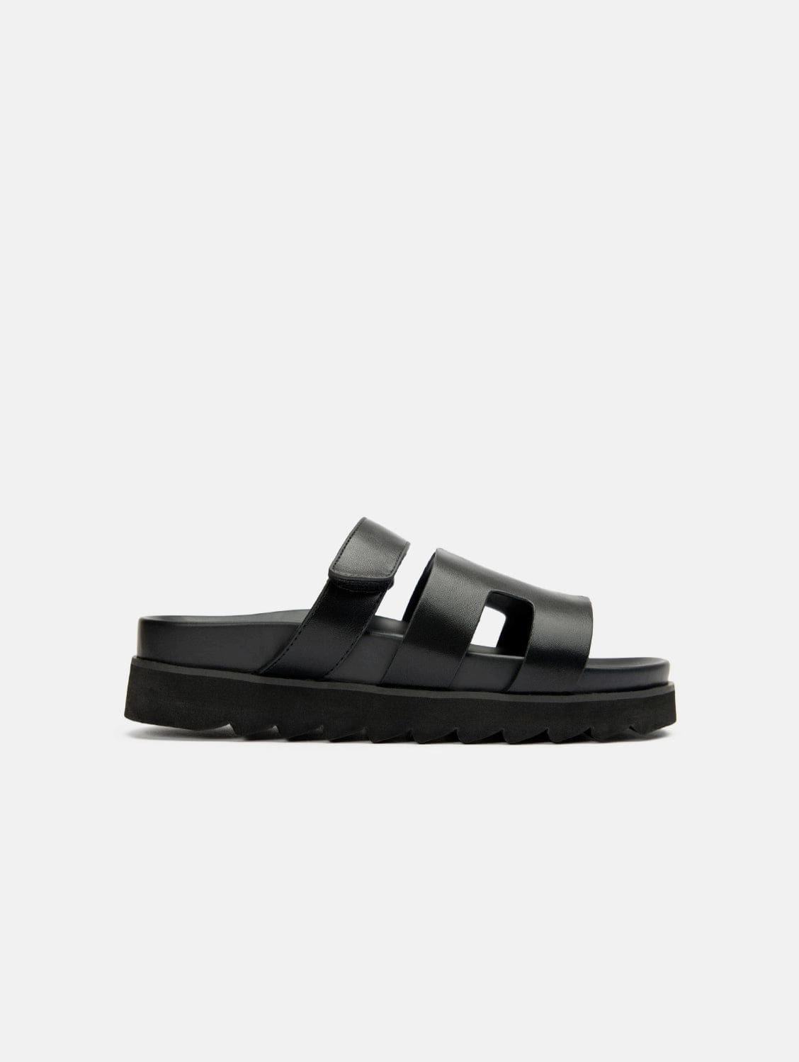 Shea Women's Vegan Leather Slide Sandals | Black