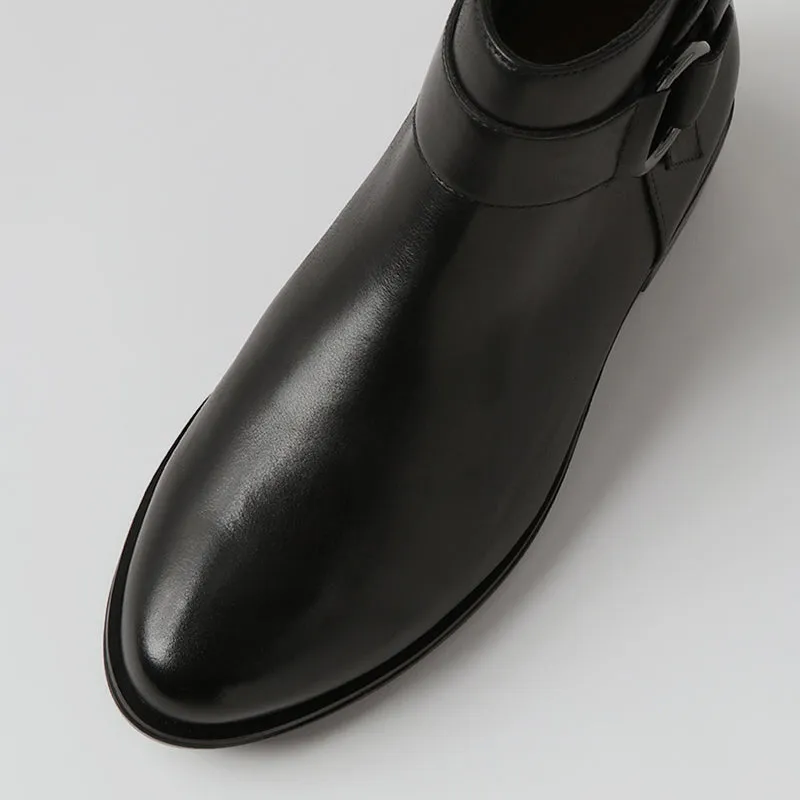 SIMONTE XF - BLACK LEATHER ANKLE BOOTS