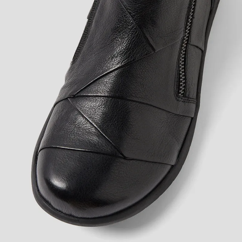 SISLEY XF - BLACK LEATHER-BLACK SOLE