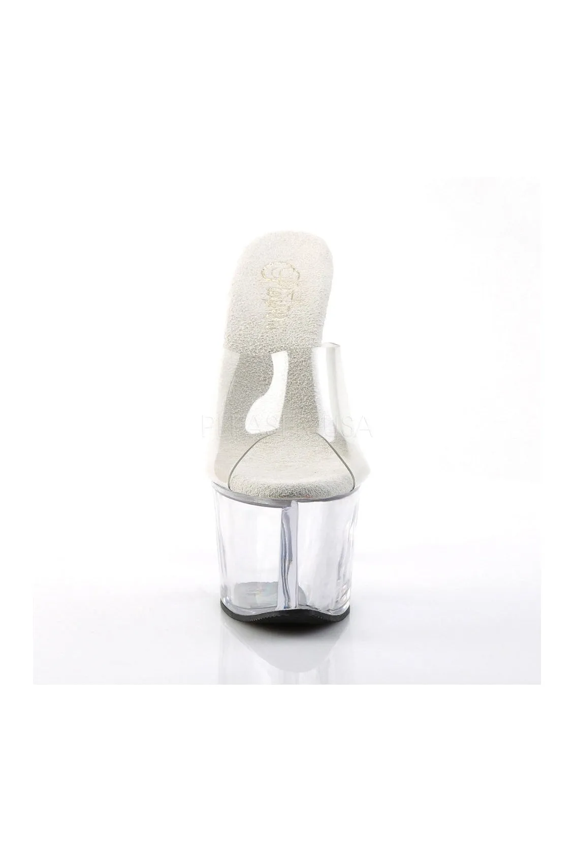 SKY-301 Platform Sandal  | Clear Vinyl