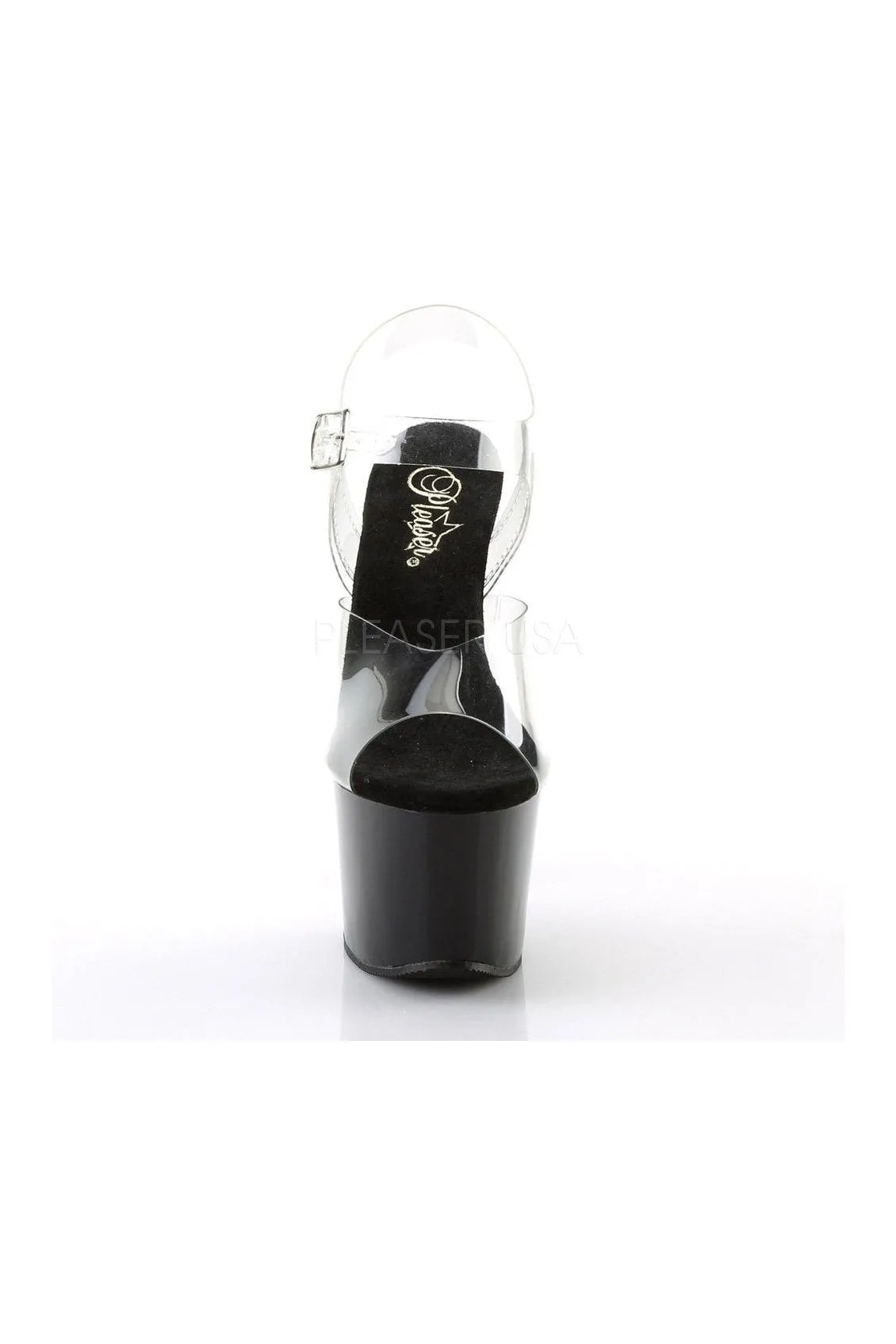 SKY-308 Platform Sandal  | Black Vinyl