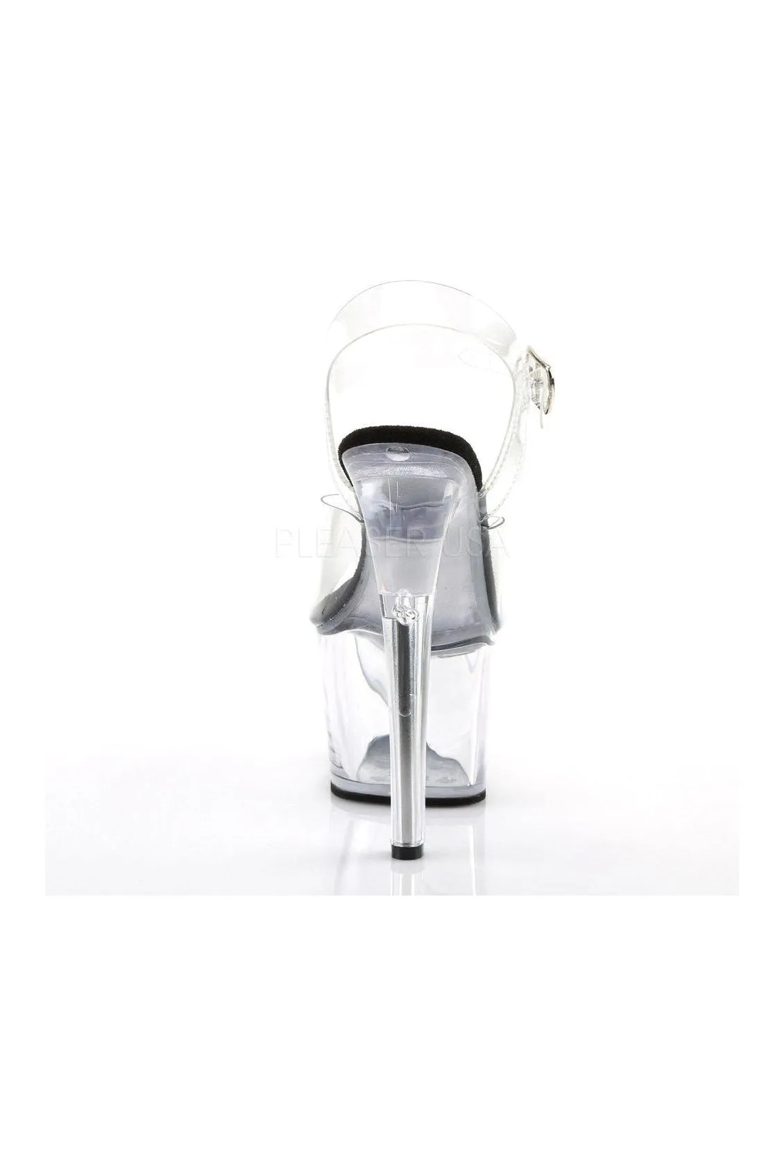 SKY-308 Platform Sandal  | Black Vinyl